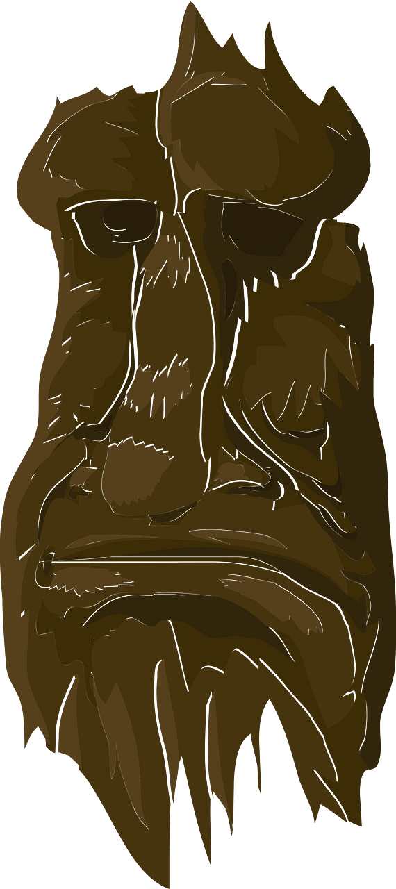 Wooden tree face