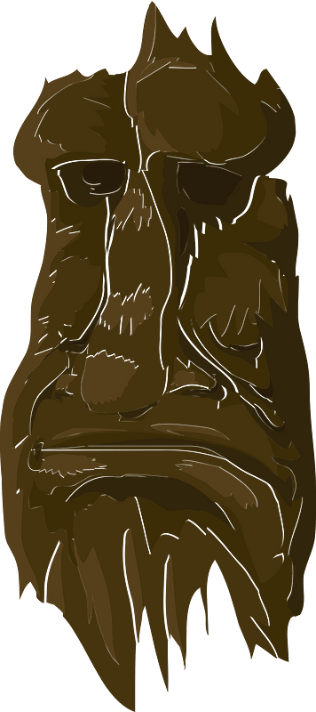 Wooden tree face