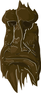 Wooden tree face