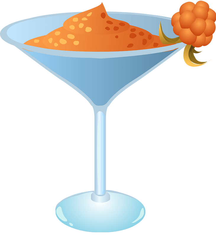 Orange drink in martini glass