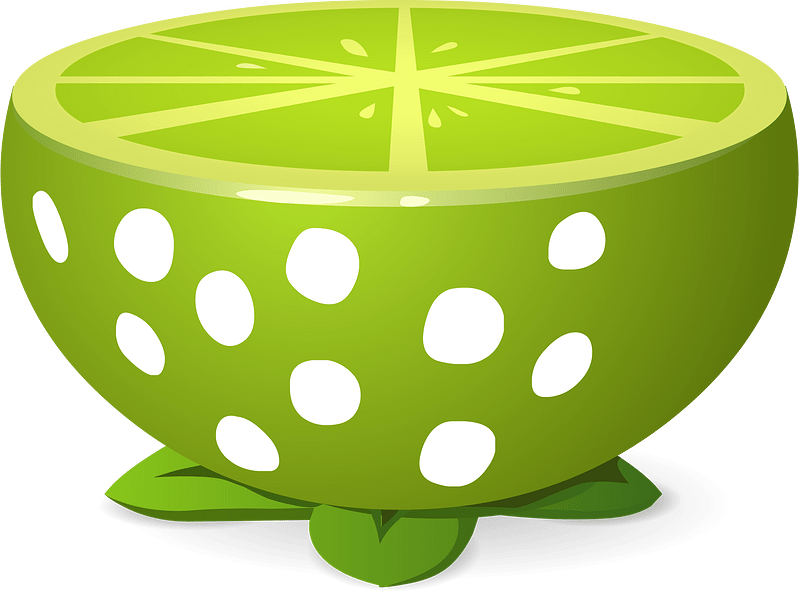 Half green lemon