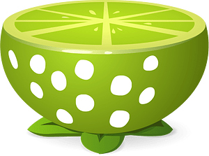 Half green lemon