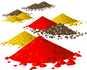 Multi color powder