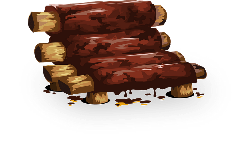 Brown barbecue ribs