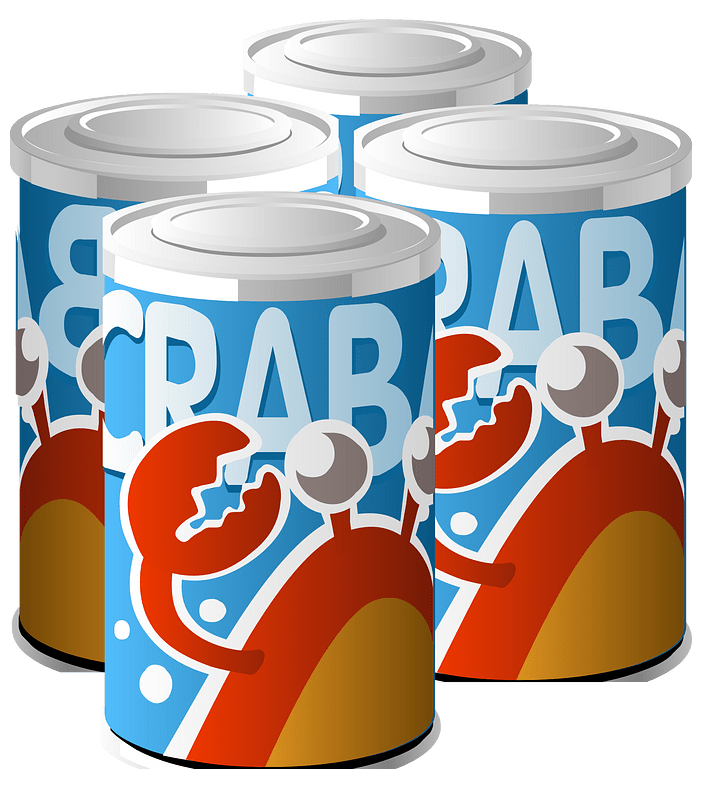 Crab sticks cans
