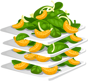 Green spinach salad