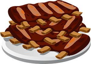 Served ribs