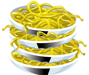 Yellow tangy noodles