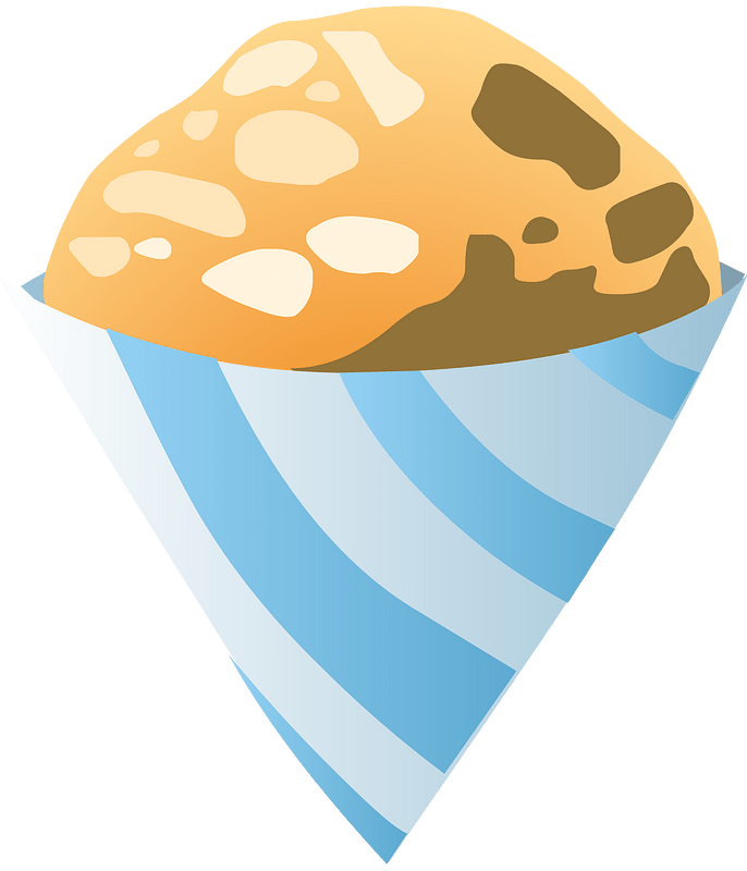 Blue orange snow cone