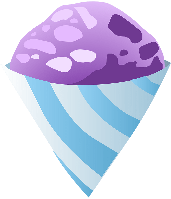 Blue purple snow cone