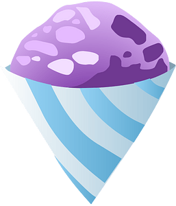 Blue purple snow cone