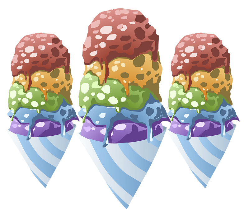 Rainbow icecream cone