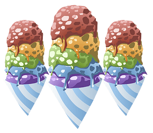 Rainbow icecream cone