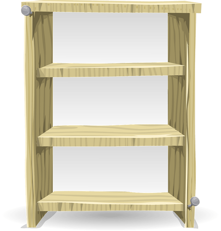 Light brown wooden bookcase