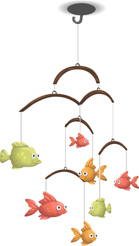 Fish mobile ceiling decor