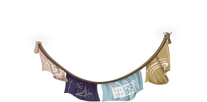 Flags garland decor