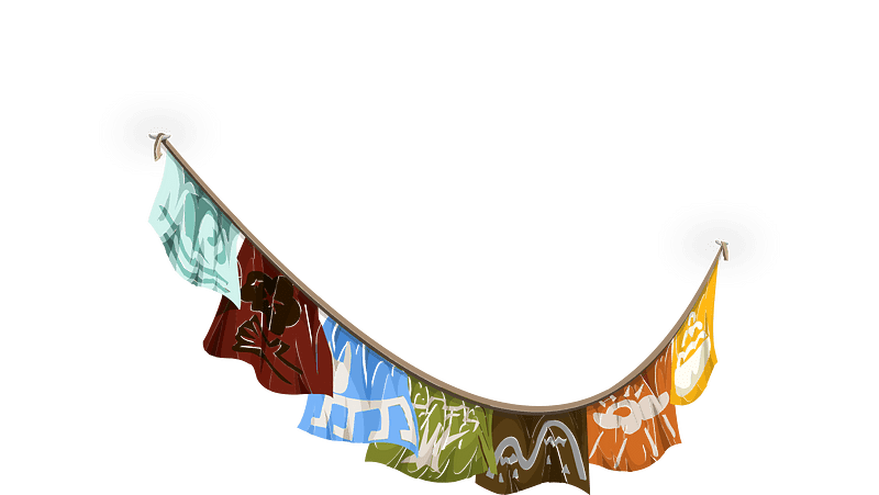 Flags garland decor