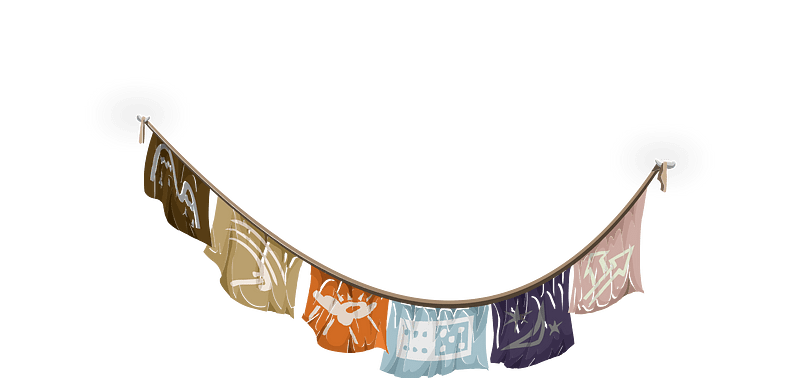 Flags garland decor