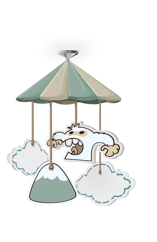 Hanging yeti ceiling decor