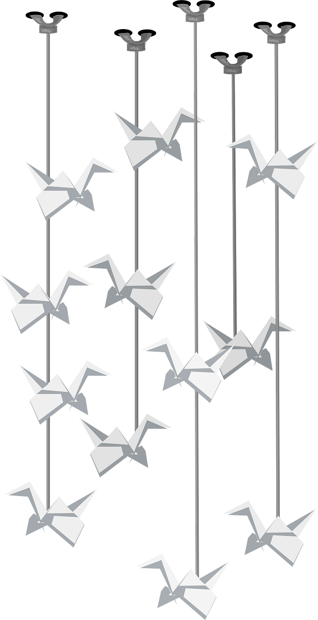 Origami ceiling decor