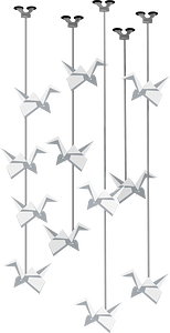 Origami ceiling decor
