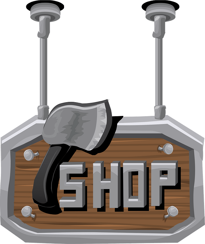 Tool shop sign ceiling decor