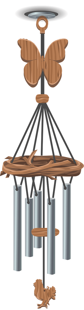 Wind chimes ceiling decor
