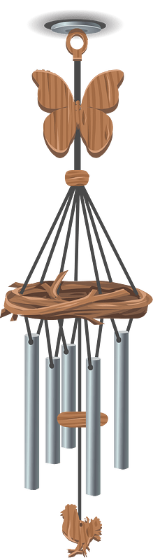 Wind chimes ceiling decor