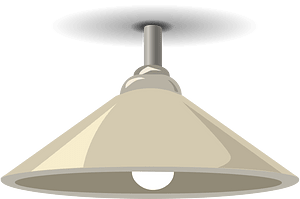Beige cone ceiling lamp