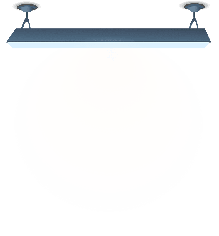 Blue fluorescent ceiling lamp