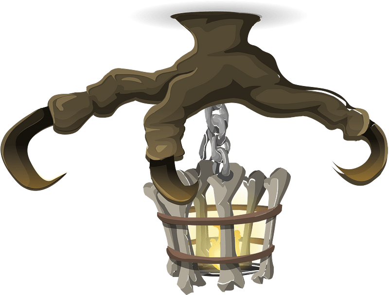 Claw hanging fantasy ceiling lamp