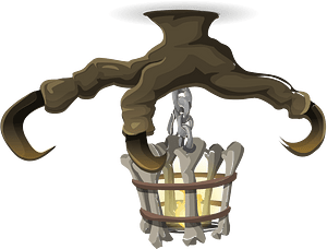 Claw hanging fantasy ceiling lamp