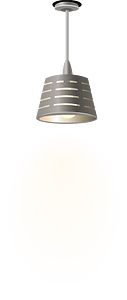 Discrete ceiling lamp
