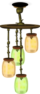 Firefly jar ceiling lamp