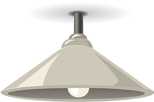 Grey ceiling lamp