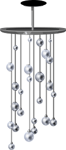 Hanging crystals ceiling lamp