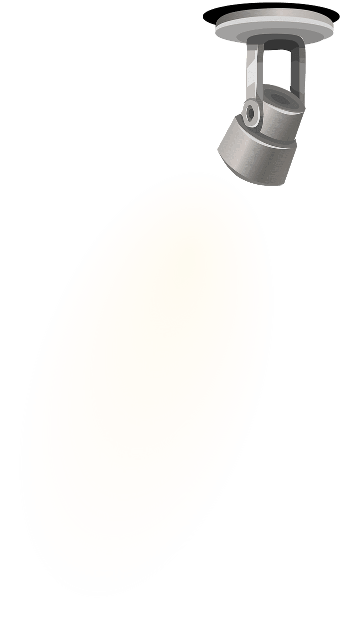 Small ceiling spotlight