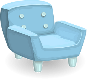 Blue armchair