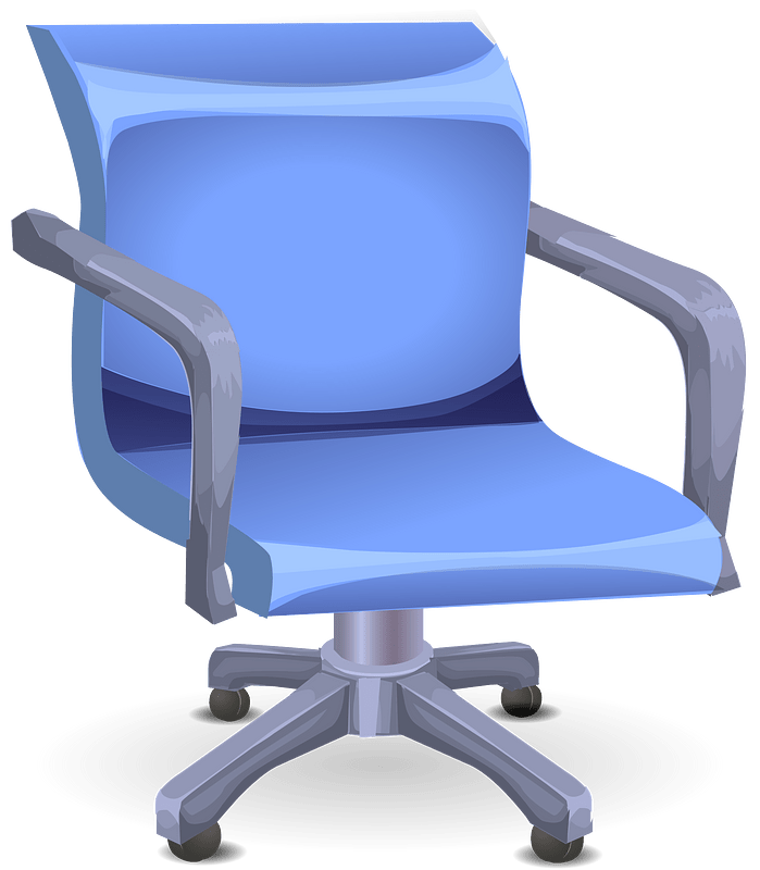 Blue office hydraulic chair