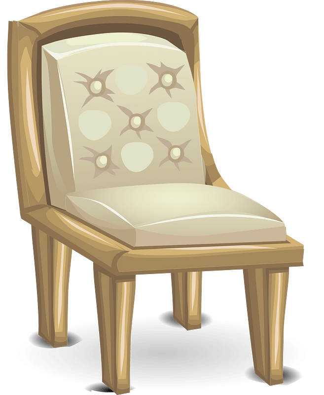 Brass white cushion chair
