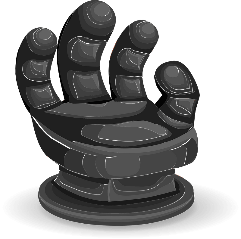 Dark grey hand fantasy armchair