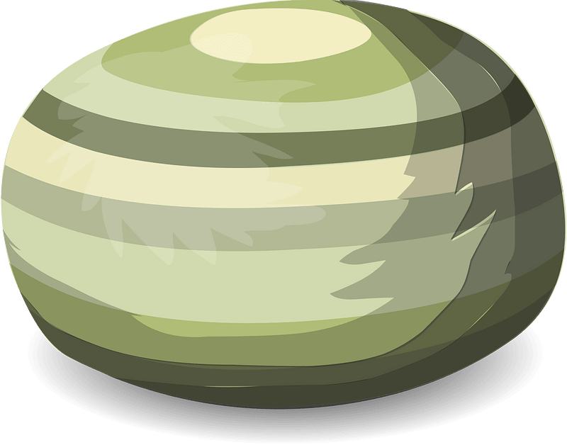 Green striped beanbag