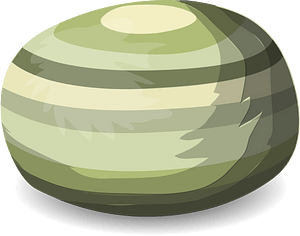 Green striped beanbag