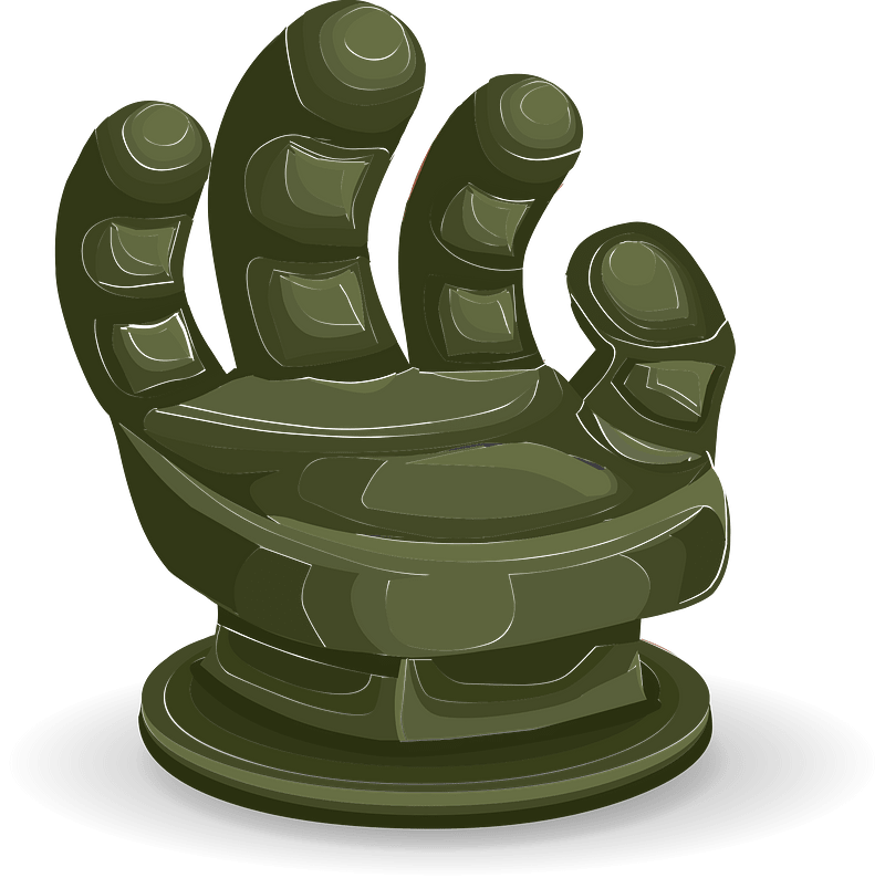 Grey green hand fantasy armchair