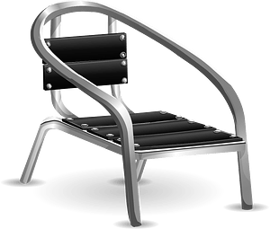 Metal black coffee chair