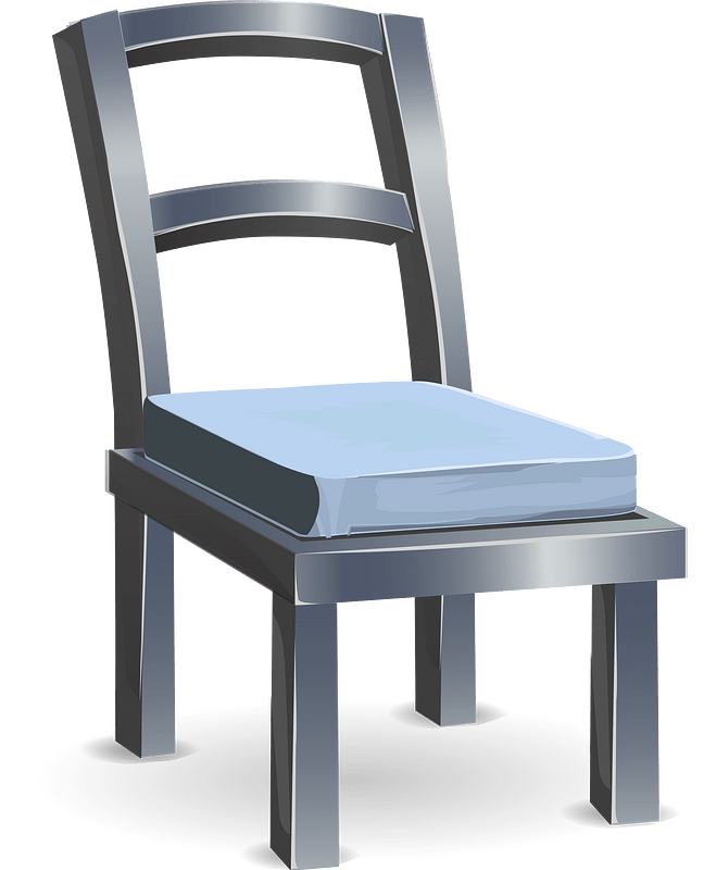 Metal blue chair