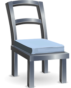 Metal blue chair