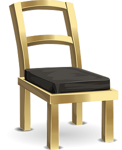 Metal brass chair