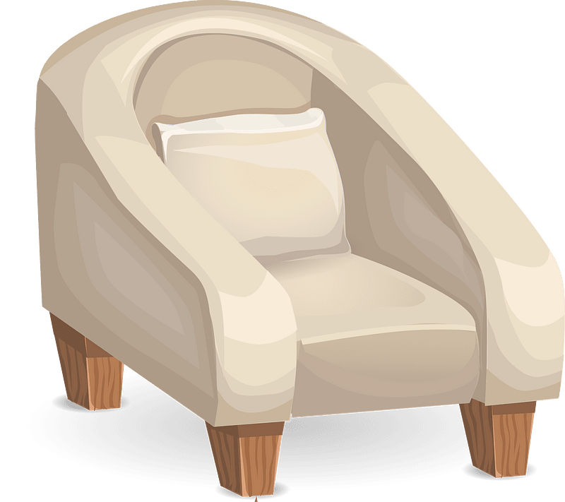 Modern creamy armchair