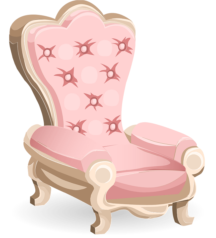 Pink high royal armchair